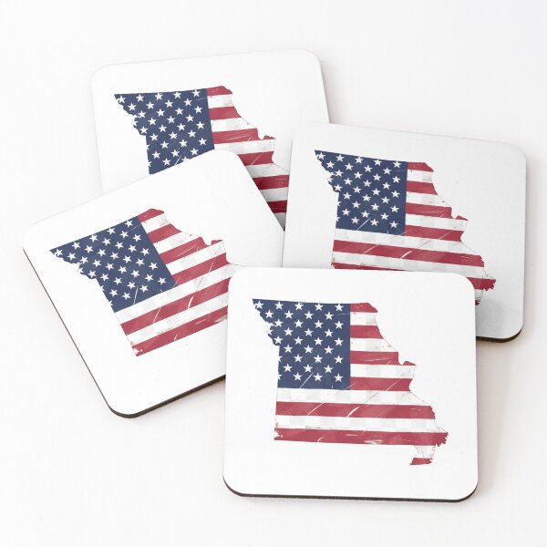 Item preview, Missouri Stars & Stripes State Silhouette – Distressed Americana designed and sold by Paper Drip.