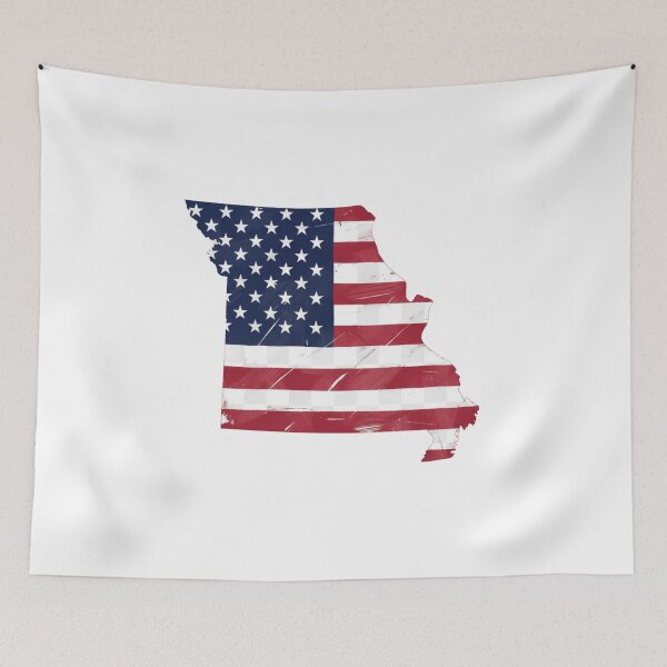 Item preview, Missouri Stars & Stripes State Silhouette – Distressed Americana designed and sold by Paper Drip.