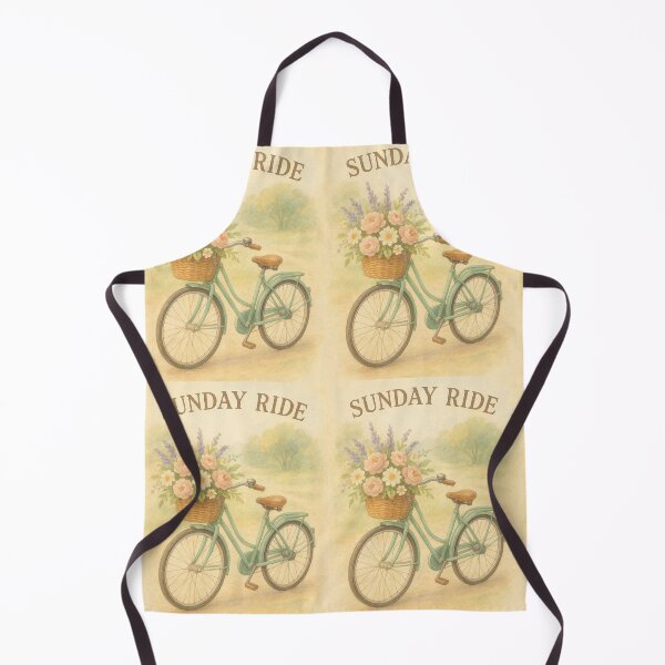 Item preview, Sunday Ride Vintage Bicycle Floral Art designed and sold by freackly.