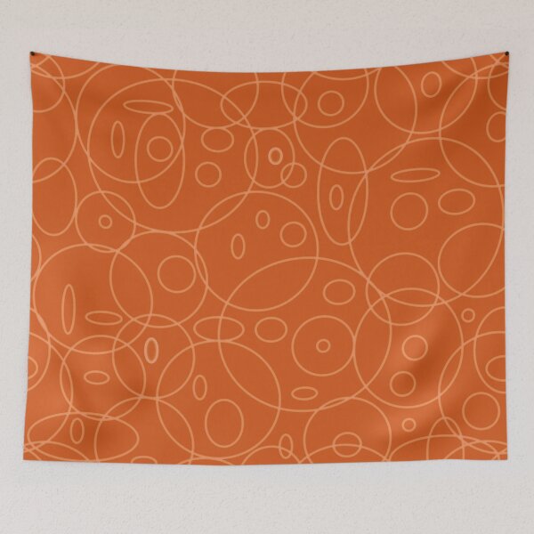 Item preview, A pattern of simple circles of different sizes on an orange background designed and sold by Cherevan.