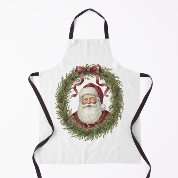 Item preview, Traditional Santa Wreath Illustration designed and sold by ashofthesouth.