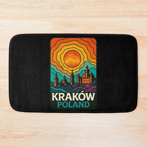 Item preview, Krakow Poland Retro Trippy Travel designed and sold by TomFrontierArt.