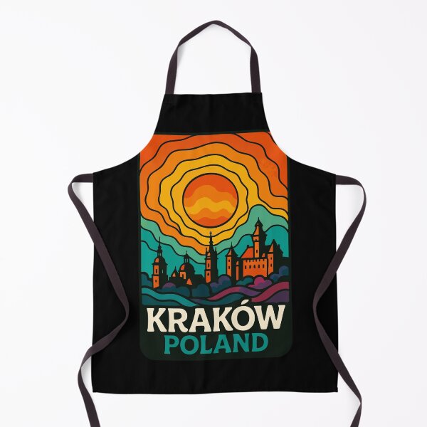 Item preview, Krakow Poland Retro Trippy Travel designed and sold by TomFrontierArt.