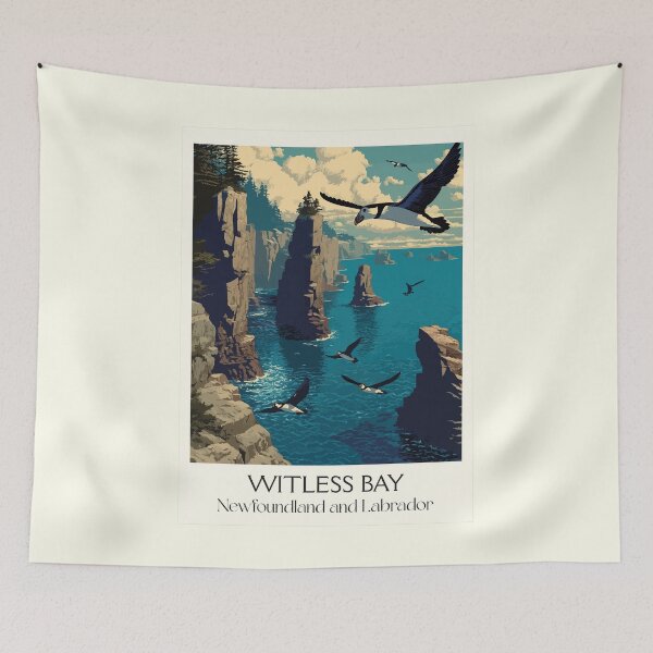 Item preview, Witless Bay Newfoundland | Puffin Ecological Reserve Art designed and sold by TuncGK.