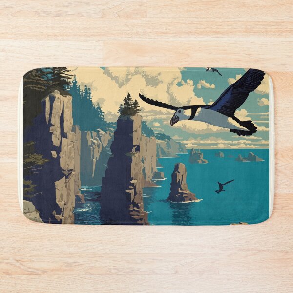 Item preview, Witless Bay Newfoundland | Puffin Ecological Reserve Art designed and sold by TuncGK.