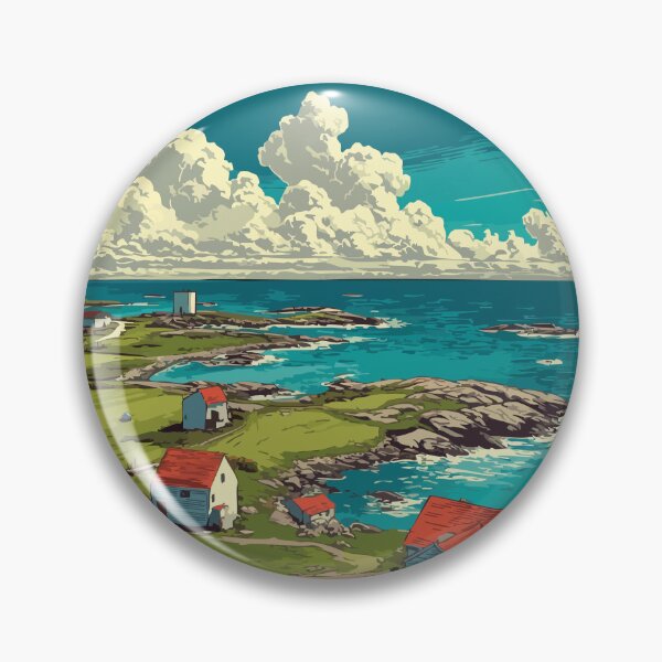Item preview, Tilting Newfoundland Outport | Irish Heritage Community Art designed and sold by TuncGK.