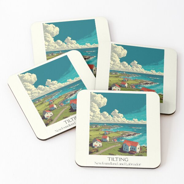 Item preview, Tilting Newfoundland Outport | Irish Heritage Community Art designed and sold by TuncGK.