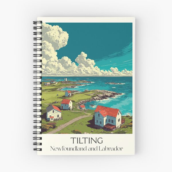 Item preview, Tilting Newfoundland Outport | Irish Heritage Community Art designed and sold by TuncGK.
