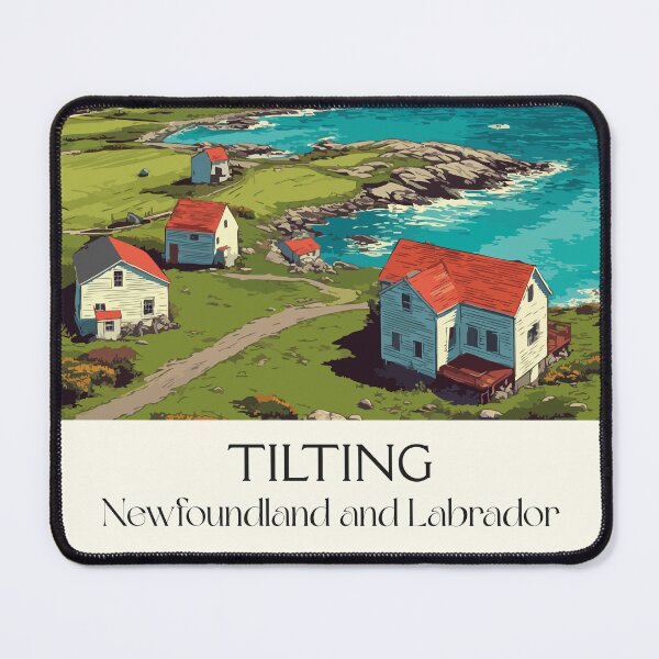 Item preview, Tilting Newfoundland Outport | Irish Heritage Community Art designed and sold by TuncGK.