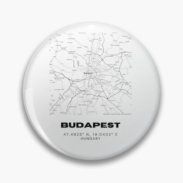 Item preview, Budapest Hungary Street Map Print | Minimal City Art designed and sold by RM-Journey.