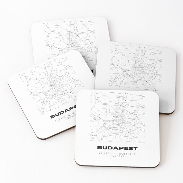 Item preview, Budapest Hungary Street Map Print | Minimal City Art designed and sold by RM-Journey.