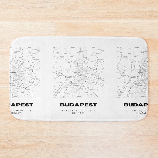 Item preview, Budapest Hungary Street Map Print | Minimal City Art designed and sold by RM-Journey.