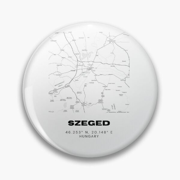 Item preview, Szeged Hungary City Map Print | Minimal Street Art designed and sold by RM-Journey.