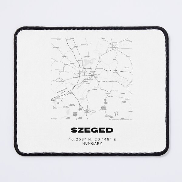 Item preview, Szeged Hungary City Map Print | Minimal Street Art designed and sold by RM-Journey.