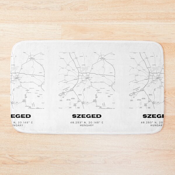 Item preview, Szeged Hungary City Map Print | Minimal Street Art designed and sold by RM-Journey.