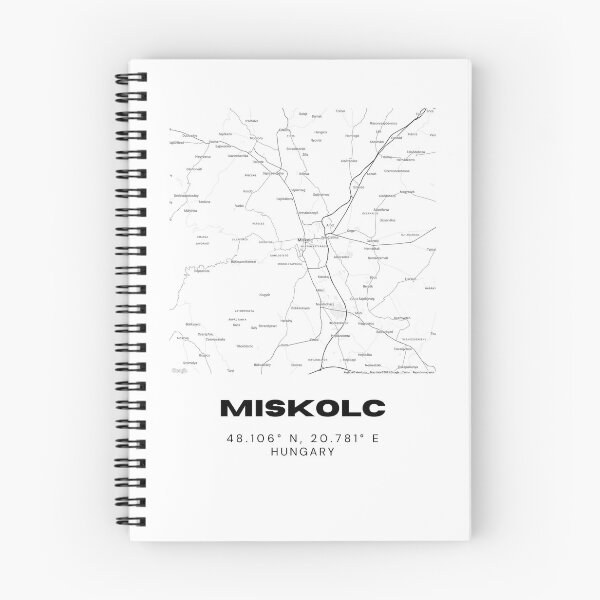 Item preview, Miskolc Hungary Street Map Print | Bükk City Art designed and sold by RM-Journey.
