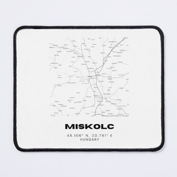 Item preview, Miskolc Hungary Street Map Print | Bükk City Art designed and sold by RM-Journey.