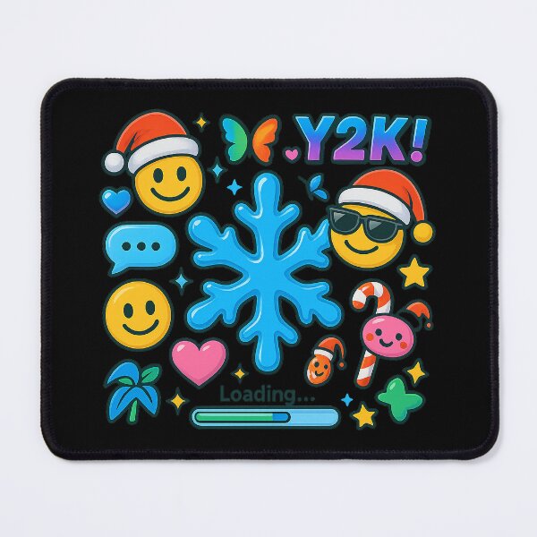 Item preview, Y2K Winter Loading – Cute Emoji Aesthetic Holiday Sticker Design designed and sold by AddictiveDesign.