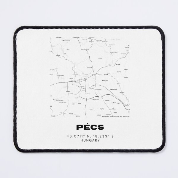 Item preview, Pécs Hungary City Map Print | Capital of Culture designed and sold by RM-Journey.