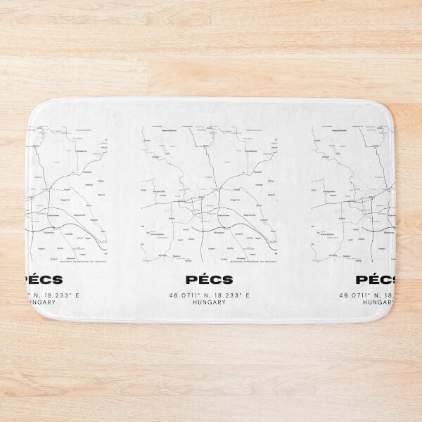 Item preview, Pécs Hungary City Map Print | Capital of Culture designed and sold by RM-Journey.