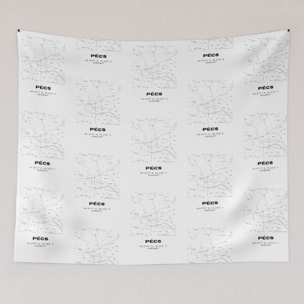 Item preview, Pécs Hungary City Map Print | Capital of Culture designed and sold by RM-Journey.
