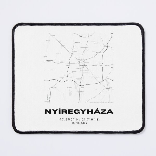 Item preview, Nyíregyháza Hungary City Map Print | Szabolcs Art designed and sold by RM-Journey.