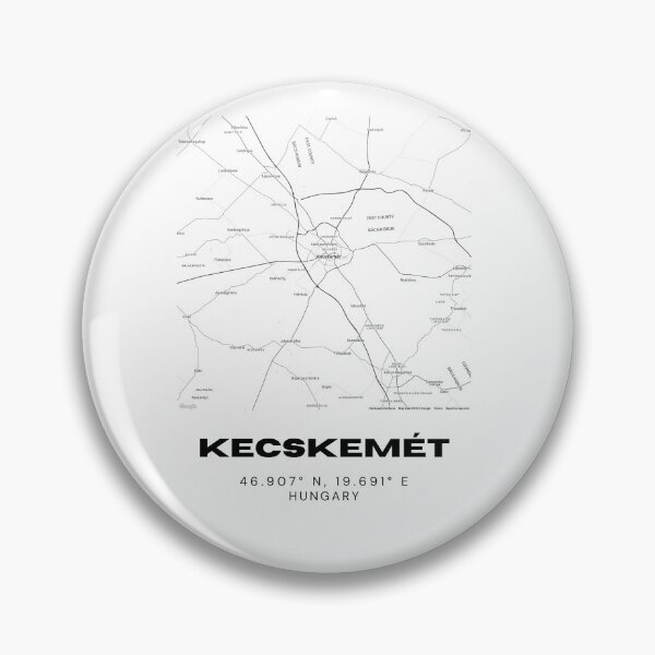 Item preview, Kecskemét Hungary Street Map Print | Hírös City designed and sold by RM-Journey.