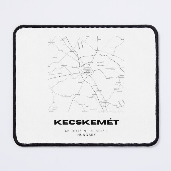 Item preview, Kecskemét Hungary Street Map Print | Hírös City designed and sold by RM-Journey.
