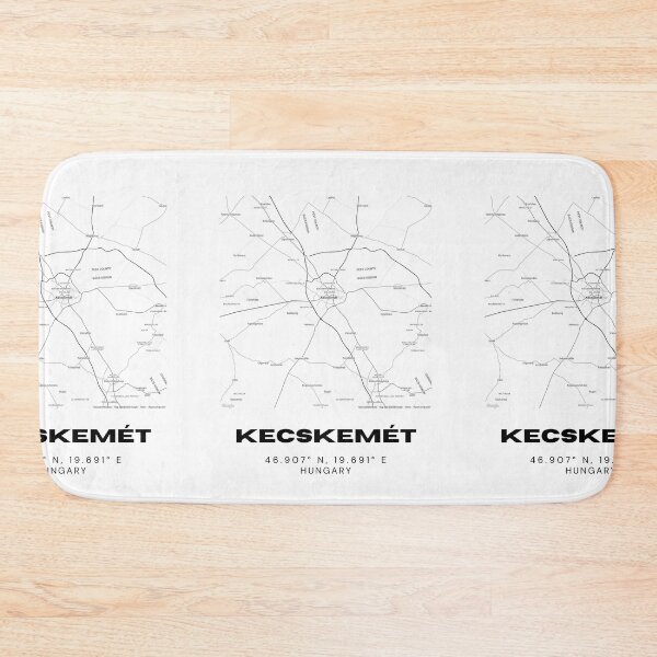Item preview, Kecskemét Hungary Street Map Print | Hírös City designed and sold by RM-Journey.
