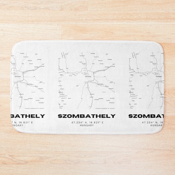 Item preview, Szombathely Hungary Street Map Print | Savaria City Art designed and sold by RM-Journey.