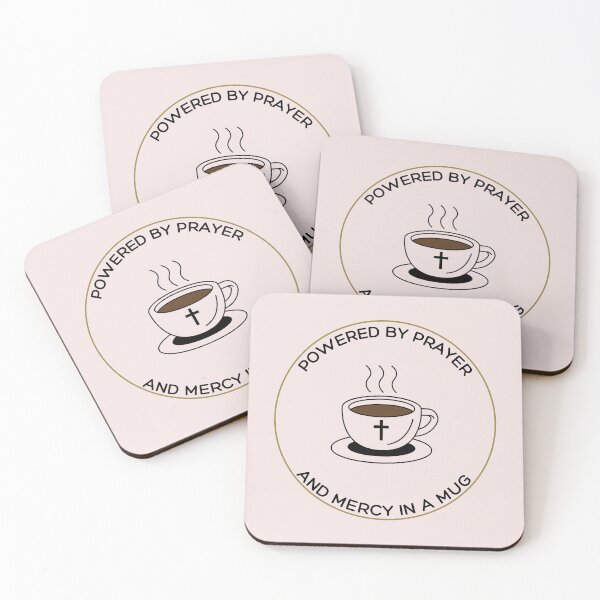 Item preview, Powered by Prayer and Mercy in a Mug designed and sold by AdamIntrovert.