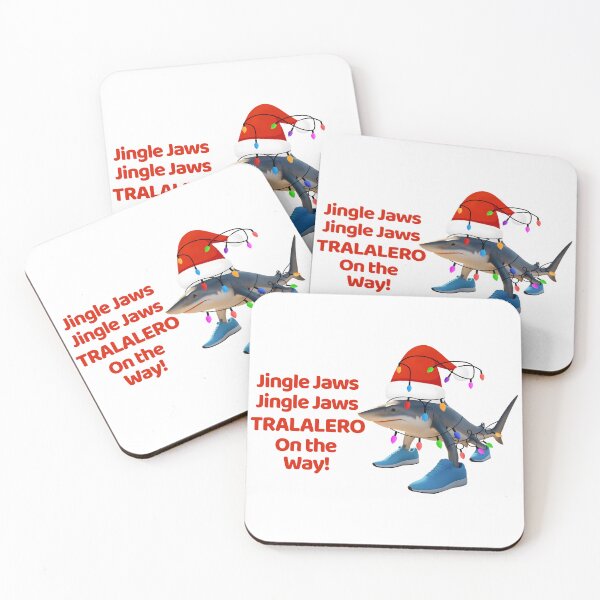 Item preview, Jingle Jaws Tralalero on the way! - for a Brainrot Xmas designed and sold by EmeraldeaArt.