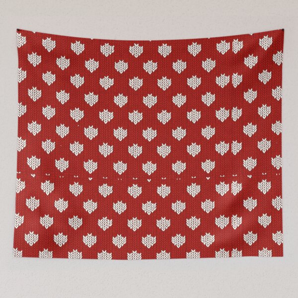 Item preview, Red Knitted Heart Pattern designed and sold by SassyArtistry.