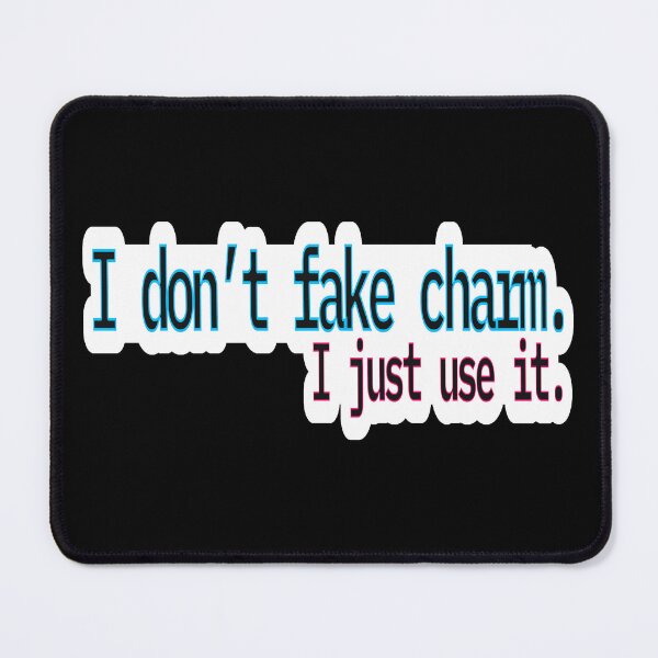 Item preview, Bold Flirty Humor – Fake Charm Use It – Gift for Confident Women – Neon Outline • Modern Text Art designed and sold by JacobKAurumhead.