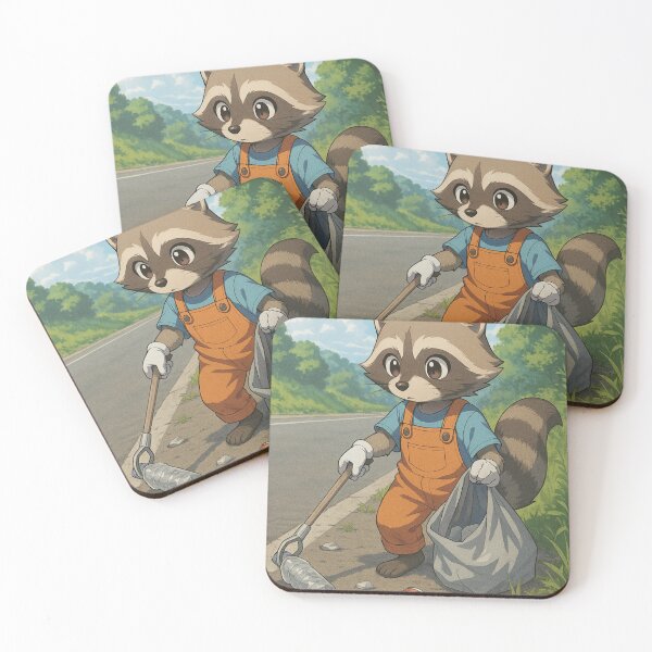 Item preview, Trash Panda - A raccoon cleaning up the streets designed and sold by Pollen-gaming.