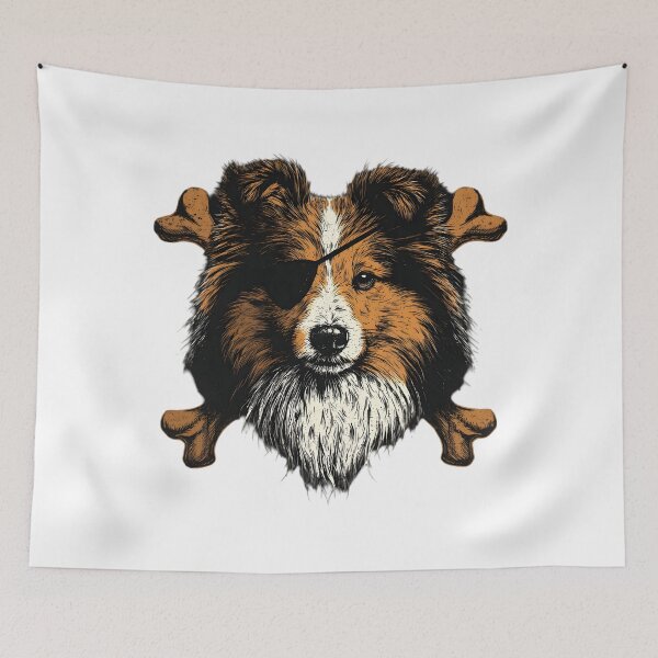 Item preview, Pirate Crossbones Collie Cute Dog designed and sold by WolfmanProphecy.