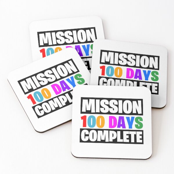 Item preview, Mission 100 Days Complete – Colorful School Design designed and sold by JA World - Art & Design.