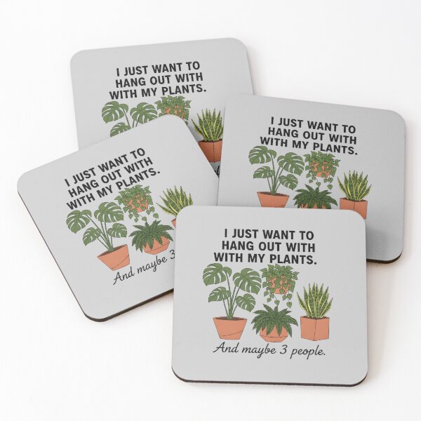 Item preview, Funny Plant Lover Quote - I Just Want to Hang Out With My Plants designed and sold by TrendPrinter.