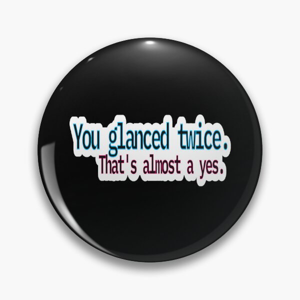 Item preview, Bold Flirty Humor – You Glanced Twice – Gift for Someone You Like – Retro Comics • Neon Outline designed and sold by JacobKAurumhead.