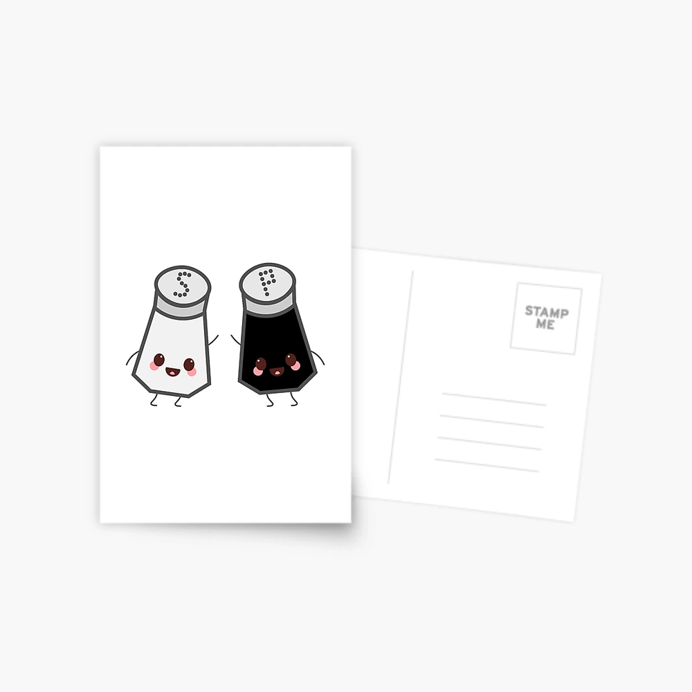 Salt And Pepper Best Friends Greeting Card for Sale by SusurrationStud