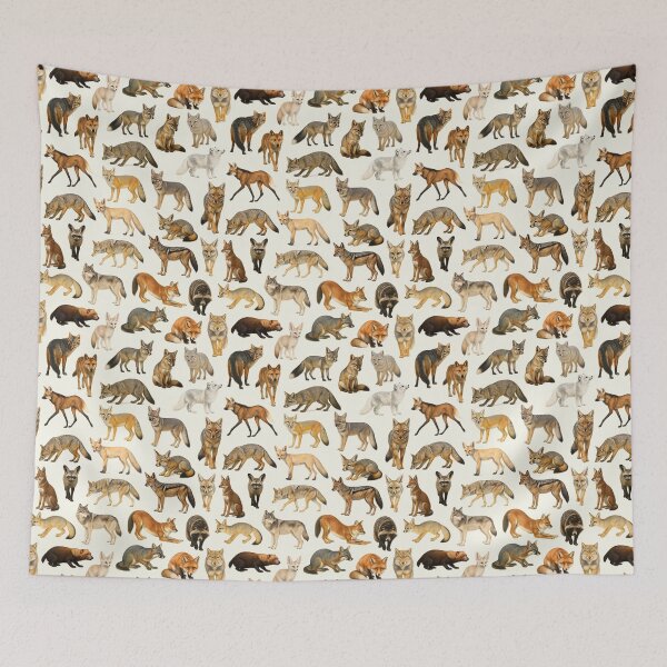 Item preview, Wild Dogs of the World Illustration Chart designed and sold by kakarikihill.