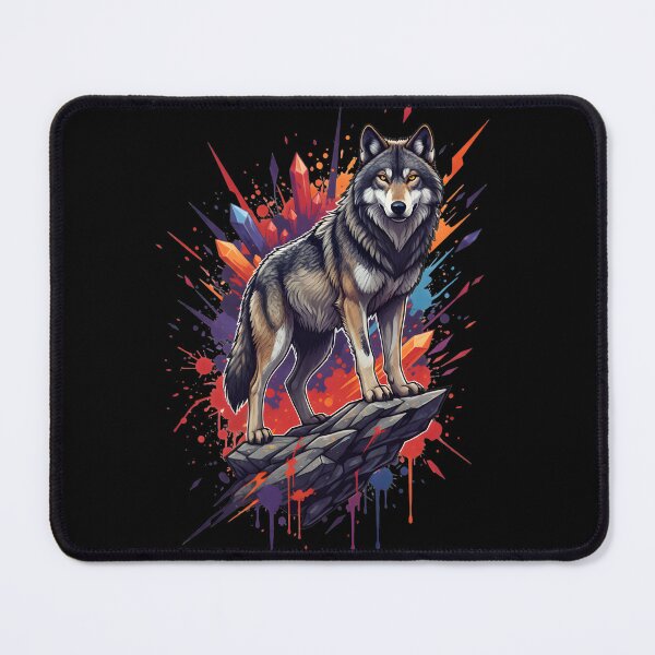 Item preview, Blue Fire Wolf – Fierce Wild Energy Art designed and sold by Ahmed-G-Designs.
