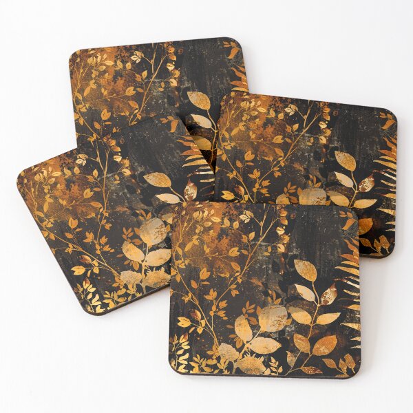 Item preview, Vintage Textured Artistic Leaves In Smoky Golden Hues  designed and sold by DEC02.