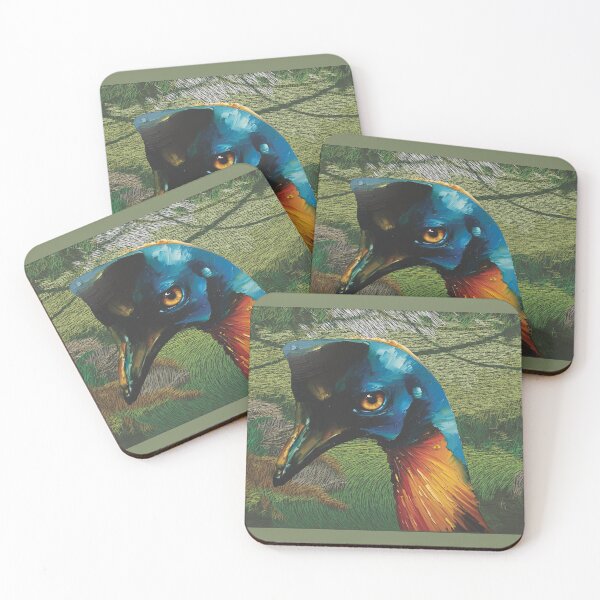 Item preview, The strikingly attractive yet powerfully defensive Cassowary bird designed and sold by ArtGMerch.