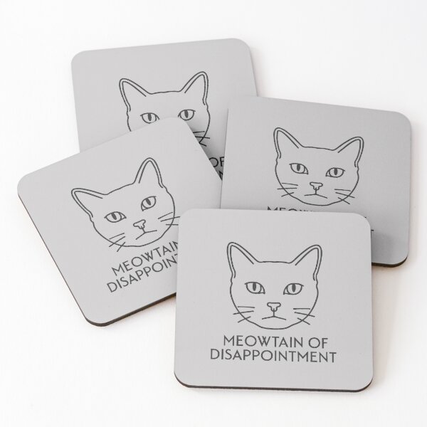 Item preview, Meowtain Of Disappointment - Judgmental Cat Line Art designed and sold by MiLaKK.