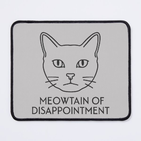 Item preview, Meowtain Of Disappointment - Judgmental Cat Line Art designed and sold by MiLaKK.