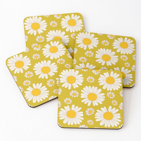 Item preview, 1960s Vintage Retro Yellow & Chartreuse Hippy Daisy Flower Power Mod Floral designed and sold by RetroMaggie.