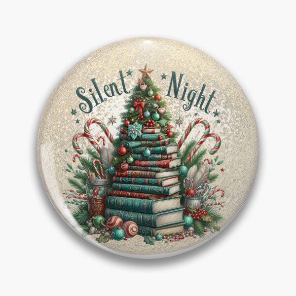 Item preview, Silent Night: Book Lover Christmas Tree of Books designed and sold by CarolBeeDesigns.