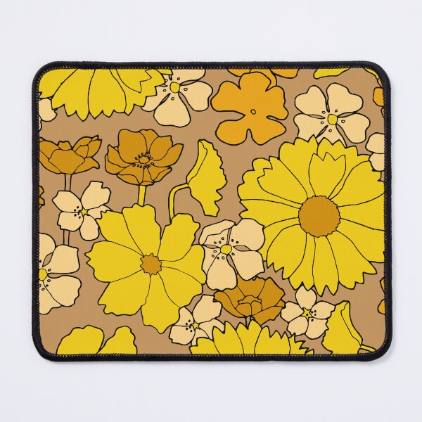 Item preview, Vintage Retro 1960s 1970s Mod Yellow Daisy Floral By RetroMaggie designed and sold by RetroMaggie.