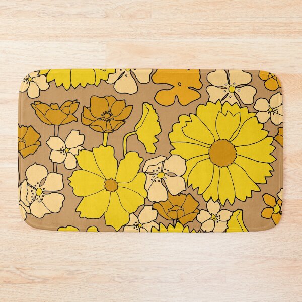 Item preview, Vintage Retro 1960s 1970s Mod Yellow Daisy Floral By RetroMaggie designed and sold by RetroMaggie.